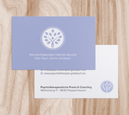 Visitenkarte Corporate Design Markenkreation Psychotherapie Goldbach Poppenhausen Grafik Design Nürnberg